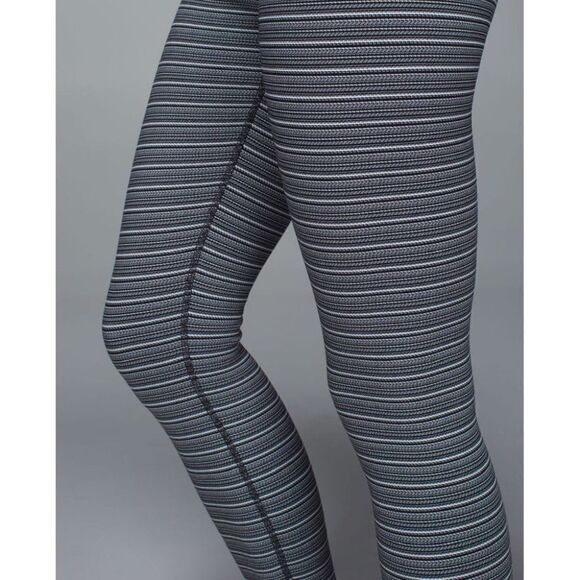 LULULEMON 4 High Times Pant Textured Stripe Black Deep Coal THROWBACK! - Picture 3 of 13